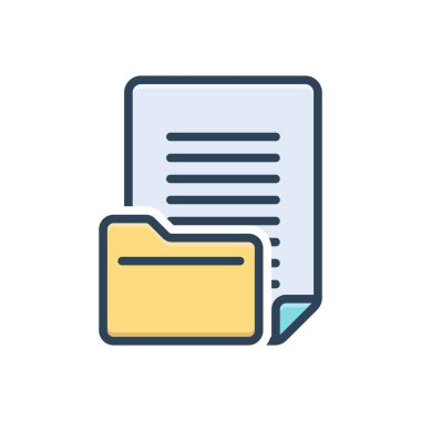 Belge için renk illüstrasyon simgesi 