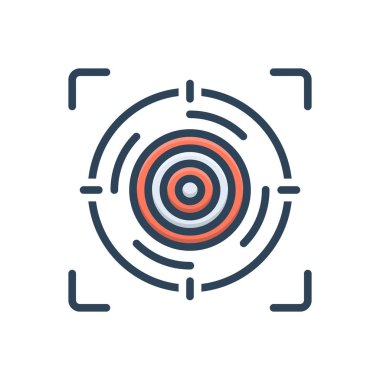 Hedefleme için renk illüstrasyon simgesi