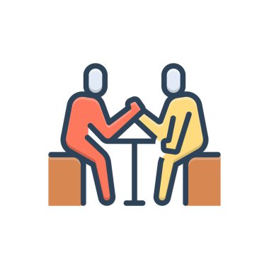 Yarışma için renk illüstrasyon simgesi 