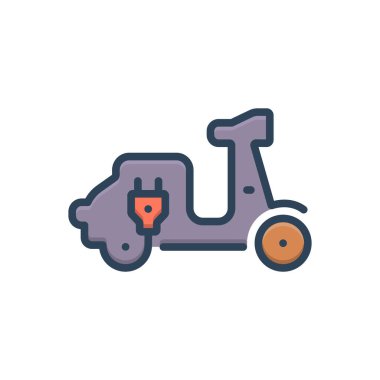 Elektrik için renk illüstrasyon simgesi 