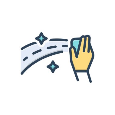 Temiz yüzey için renk resimleme simgesi