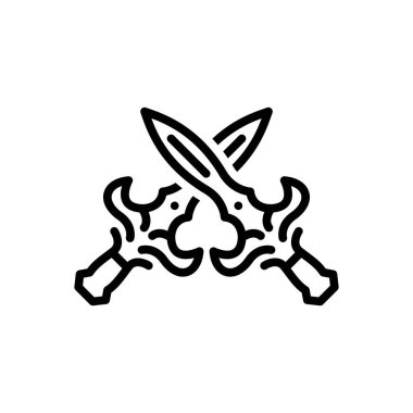 Savaş için siyah çizgi simgesi 