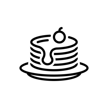 Krep için siyah çizgi simgesi 