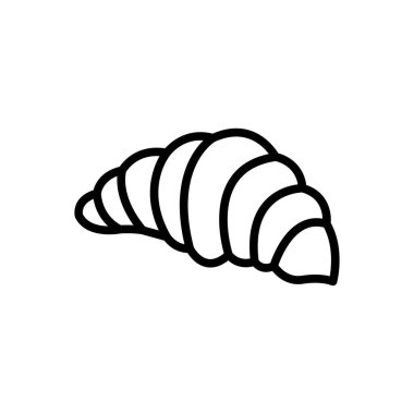 Kruvasan siyah çizgi simgesini 