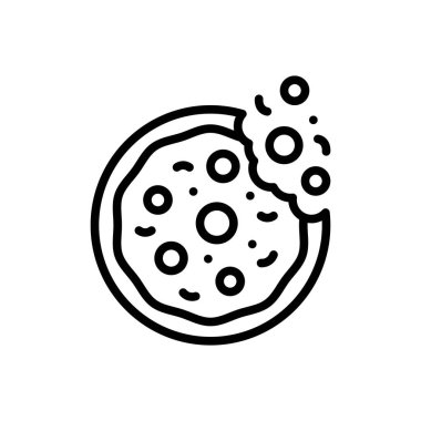 Kurabiye için siyah çizgi simgesi 