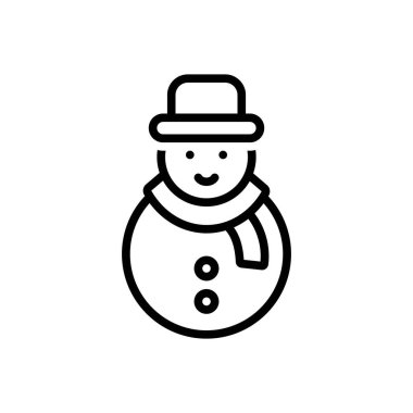 Kardan Adam için siyah çizgi simgesi 