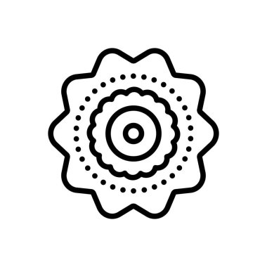 Rangoli için siyah çizgi simgesi 