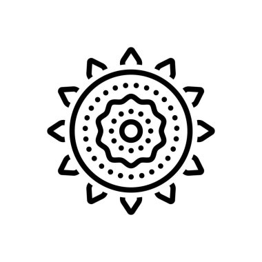 Rangoli için siyah çizgi simgesi 