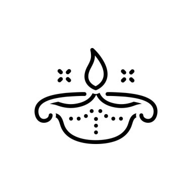 diya için siyah çizgi simgesi 