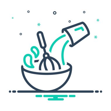 Mix icon for mixing bowl clipart