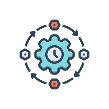 Adaptasyon için renk illüstrasyon simgesi 