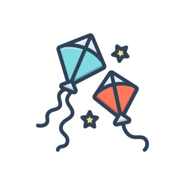 Uçurtma için renk resimleme simgesi 