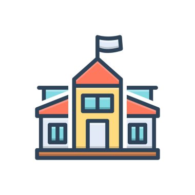Okul için renk illüstrasyonu