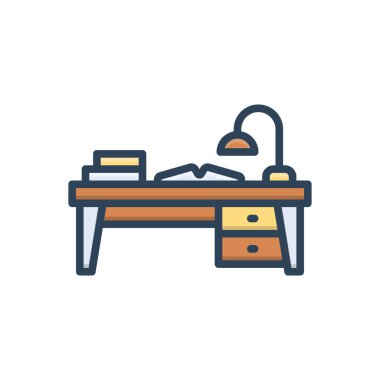 Masa için renk illüstrasyonu 