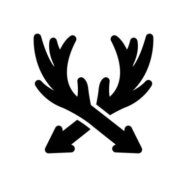 Avlanmak için siyah katı simge 