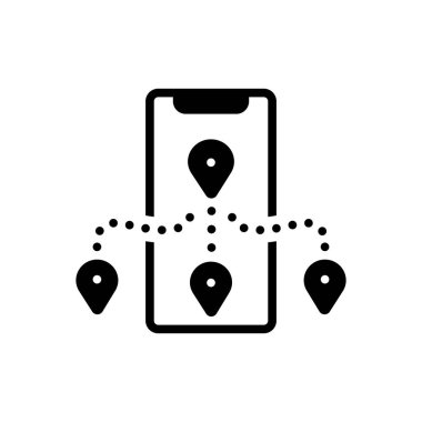 İz sürmek için siyah katı simge 