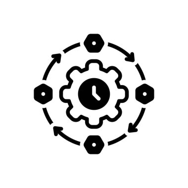 Adaptasyon için siyah katı simge 
