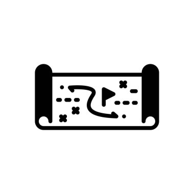 Strateji için siyah katı simge 