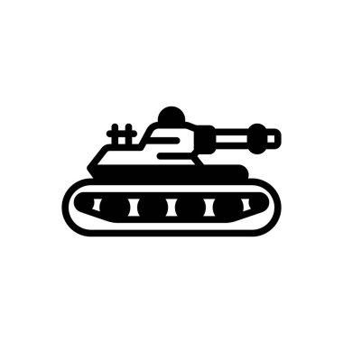 Tank için siyah katı simge 