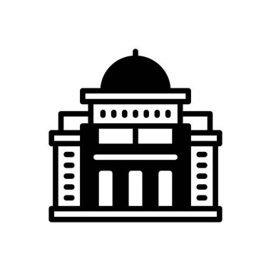 Savaş anıtı için siyah katı simge