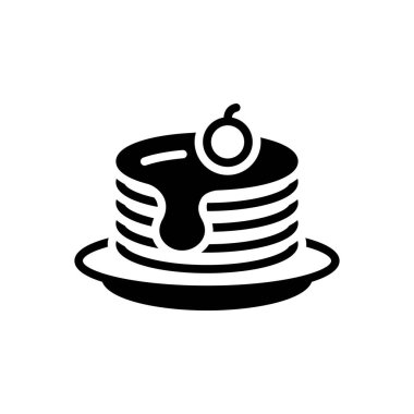 Krep için siyah katı simge 