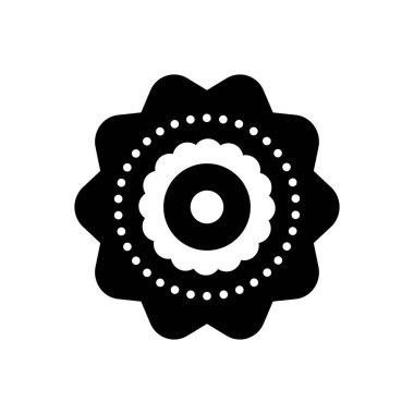 Rangoli için siyah katı simge 