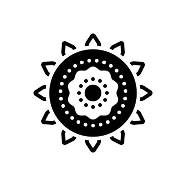 Rangoli için siyah katı simge 