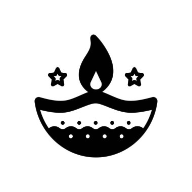 diya için siyah katı simge 