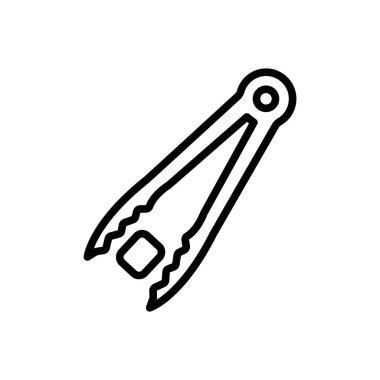 Maşa için siyah çizgi simgesi 