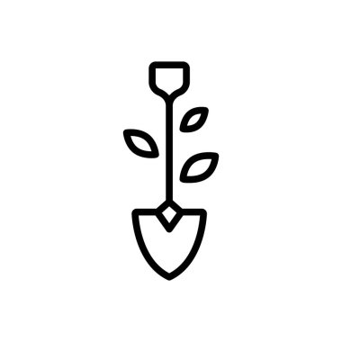 Bahçe işleri için siyah çizgi simgesi 