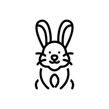 Tavşan için siyah çizgi simgesi 