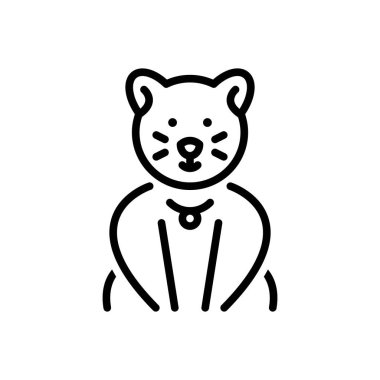 Kedi için siyah çizgi simgesi 