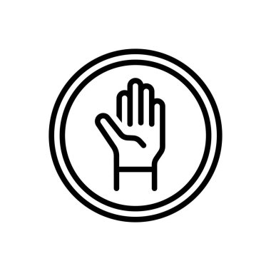 Durmak için siyah çizgi simgesi 