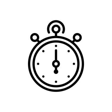 Kronometre için siyah çizgi simgesi 