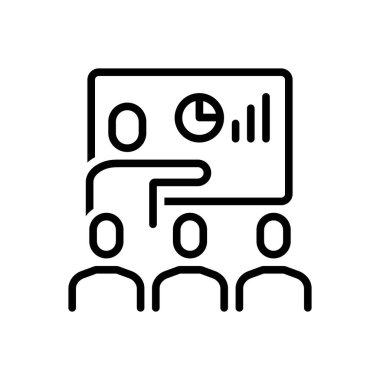 Sunuyu siyah çizgi simgesini 