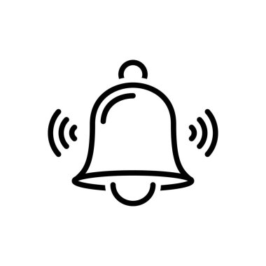 Bell için siyah çizgi simgesi 