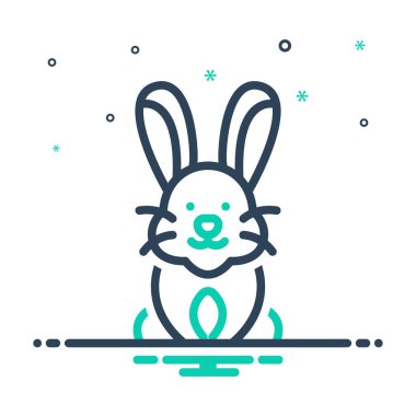 Mix icon for rabbit  clipart