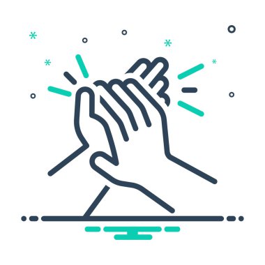 Alkış için simgeyi karıştır 