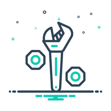 İngiliz anahtarı için karıştırma simgesi 