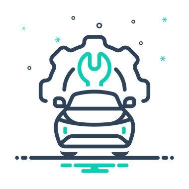 Araba tamiri için simgeyi karıştır