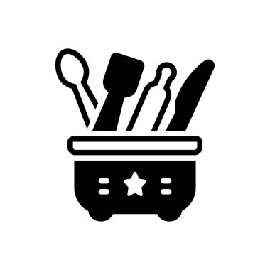 Kalıplar için siyah katı simge 