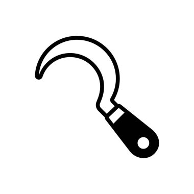 Orak için siyah katı simge 