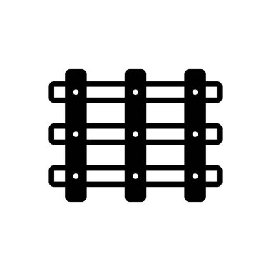 Çit için siyah katı simge 