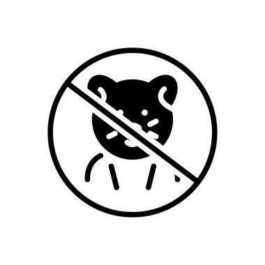 İzin verilmeyen siyah katı simge