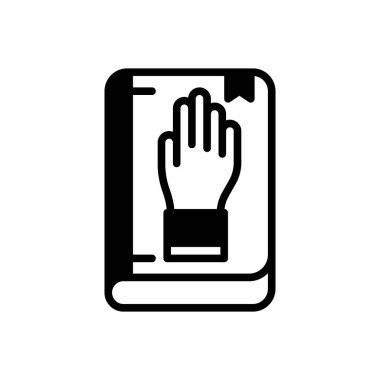 Söz için siyah katı simge 