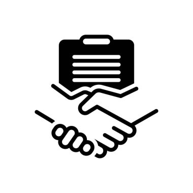 Anlaşma için siyah katı simge 