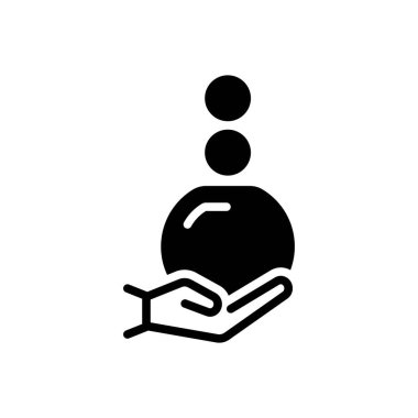 Toplamak için siyah katı simge 