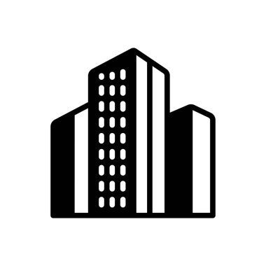 Ofis için siyah katı simge