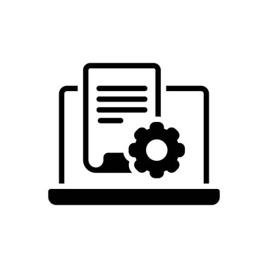 Proje için siyah katı simge 