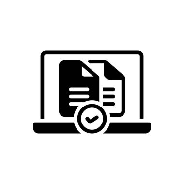 Dosyalar için siyah katı simge